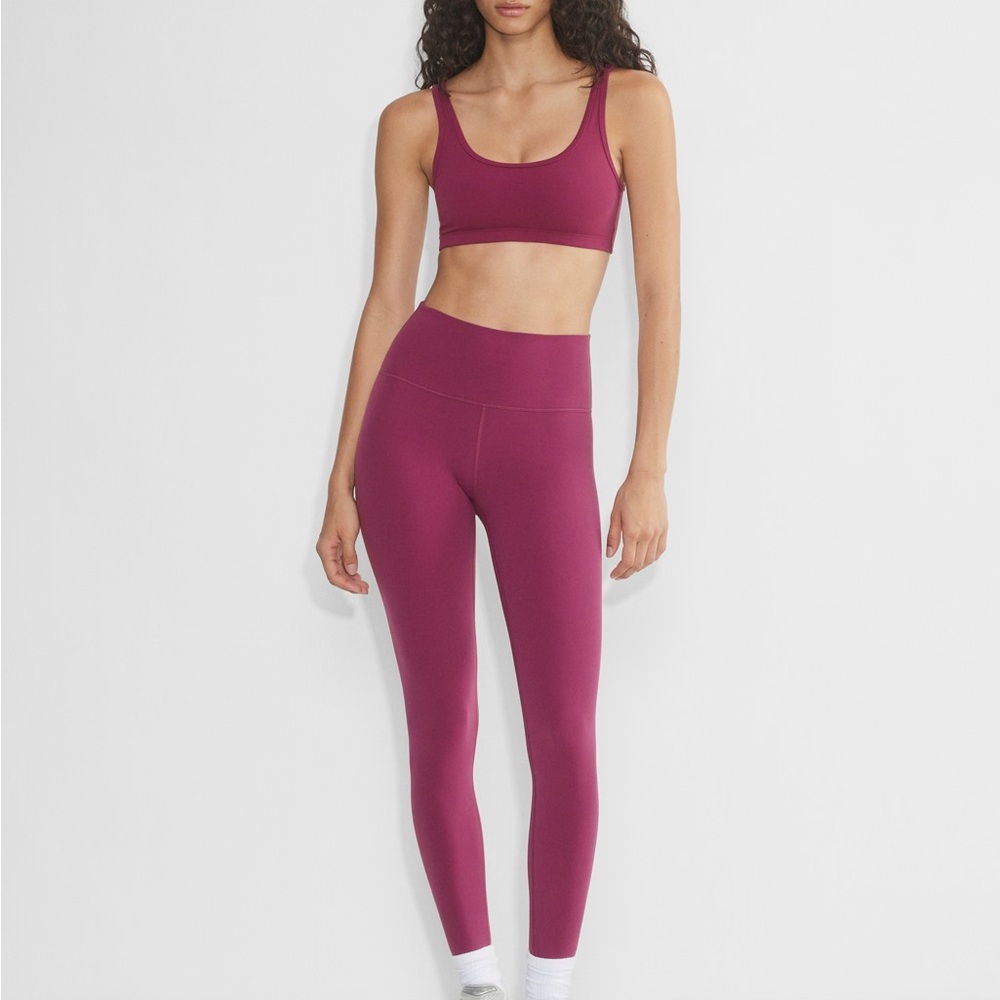 Aritzia Golden Twinberry Red Bra and Leggings Set